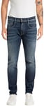 REPLAY Herren Jeans Anbass Slim-Fit Hyperflex mit Stretch, Bleu (Dark Blue 007-5), 33W / 34L