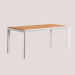 Table De Jardin En Bois Et Aluminium Archer Supreme Blanc Gardenia 160x90 Cm