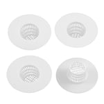 Bathroom Plastic Drain  Strainers Sink Drainer White 4pcs