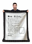 Zinello Design - Plaid personnalisé Doux pour Offrir à Son Fils de la Part de Maman Idée Cadeau Original utile pour Un Anniversaire Noel la fête des pères Un Mariage Couverture Couvre lit Deco