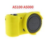 Étui de caméra en Silicone,housse de protection pour appareil photo Sony Alpha A6000 A6100 A6300 A6400 A6500 A6600 A5100 A5000 - Type A5100 A5000 Yellow