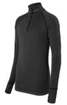 Brynje Zip Polo m/tommelfingergrep Charcoal