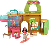 Mattel Disney Princess Toys, Moana Storytime Stackers Doll House with Moana Small Doll, 1 Animal Friend & 9 Accessories, Inspired by Disney Movie, JDP58