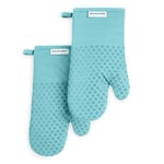 KitchenAid Asteroid Oven Mitt 2-Pack Set, Mineral Water Aqua, 7"x12.5"