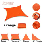 Voile D'ombrage Imperméable,Pare-Soleil De Jardin,Gazébo De Camping,Abri De Voiture Awo2,Piscine,Nuits Uv,Carré,Rectangle,Triangle - Type Orange-Square 3x3m