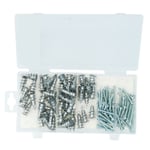 100PCS Plasterboard Dry Wall Speed Rawl Plugs & Metal Screws Fixings Fasteners