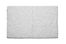 Croydex Super Doux à Motif Tapis de Salle de Bain avec Dos antidérapant, Coton, Blanc, 1 x 50 x 80 cm