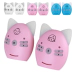 Audio Baby Monitor 2.4GHz Wireless Music 2 Way Voice Small Night Light Walki Fit