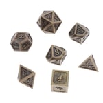 Lot De 7 Dés Polyédriques En Bronze De Taille Standard, Pour Dragon Scale Dnd Pathfinder