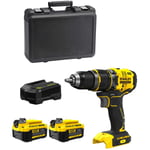 Stanley - Perceuse à Percussion FatMax SFMCD721M2K (2 x 4,0 Ah Chargeur Coffret)