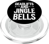 Funny Deadlifts and Jingle Bells Santa Claus Gym Fitness Pun PopSockets PopGrip for MagSafe