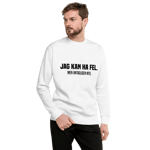 Sweatshirt med texten " Jag kan ha fel. Men antagligen inte." Large / Grå
