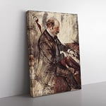 The Pianist By Giovanni Boldini Classic Painting Canvas Wall Art Print Ready to Hang, Framed Picture for Living Room Bedroom Home Office Décor, 60x40 cm (24x16 Inch)