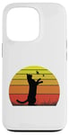 Coque pour iPhone 13 Pro T-shirt rétro chat et papillons