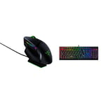Razer Basilisk Ultimate with Charging Station - Wireless Gaming Mouse with 11 Programmable Buttons Black & BlackWidow V3 (Green Switch) - Mechanical Gaming KeyboardUK Layout | Black