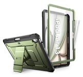 SUPCASE Coque pour iPad Air 13" M2 2024 avec porte-crayon (Unicorn Beetle Pro), [Protection d'écran et support intégrés] [Protection de qualité militaire] Coque robuste intégrale pour iPad Air 13" M2,