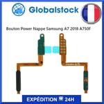 Nappe Bouton Power Lecteur D'empreinte Pour Samsung A7 2018 A750f - Noir