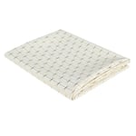 HOME DECO FACTORY, TX9184, Nappe en Coton géométrique dorée, Protection optimale pour Vos Repas, Style Moderne et champêtre Chic, idéale pour 6 Personnes, 140x250 cm, Blanc, Or