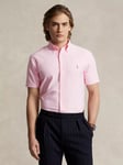 Ralph Lauren Cotton Short Sleeve Trim Fit Oxford Shirt, New Rose