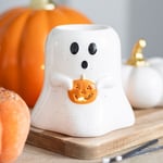 Ghost Shaped Oil Burner with Pumpkin Spooky Home Fragrance Gothic Halloween