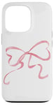 iPhone 13 Pro Coquette Pink Ribbon Bow Cute Heart Shape Soft Girl Case