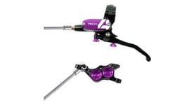 Frein arriere hope tech 4 e4 noir   violet durite tresse aviation