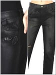 NEW DIESEL black gold CLAIRY Okare Raw sequin JEANS W27 size 8 10 ladies womens