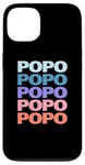 Coque pour iPhone 13 Funny Modern Repeated Text Design Popo Grandpa Granddad