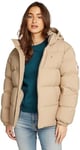 Tommy Jeans Men’s Essential Warm Down Jacket, Beige (Gentle Gold), XXL