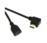 1M Long HDMI Extension Cable Right Angle Male Female TV Socket Extender lead 4K