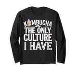 Kombucha Tea Fermentation Probiotic Culture Healthy Kombucha Long Sleeve T-Shirt