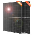 DOKIO 2PC Panneau Solaire 400W Monocristallin 800W Haute efficacité de conversion Robuste