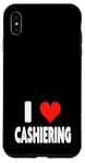 Coque pour iPhone XS Max I Love Cashiering – Cœur – Magasin d'emplois au détail Caisse enregistreuse