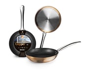 IBILI Natura Copper Frying Pan, 16 cm, Aluminium, Stone-Style Non-Stick Coating, Suitable for Induction Hobs