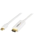 StarTech.com Câble adaptateur Mini DisplayPort vers HDMI de 2 m - M/M 4K Blanc