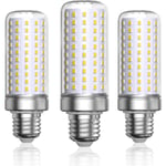 LED-majslampa E27 Kall vit 6000K, 1800LM, motsvarande 200W halogenlampa, majslampa E27 LED-ljus, (ej dimbar, 3-pack)