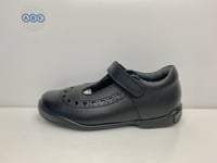 Girls Start Rite Leapfrog Black Leather Rip-Tape T-Bar School Shoes UK Size 10 F