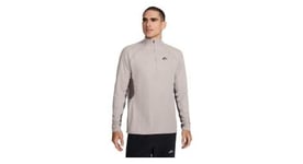 Haut 1 2 zip nike dri fit trail gris homme