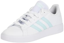 adidas Femme Grand TD Lifestyle Court Casual Shoes Basket, Cloud White/Semi Flash Aqua/Cloud White, 38 EU