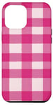 iPhone 12 Pro Max Pink Checkered Plaid Flannel Gingham Pattern Checker Rustic Case