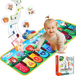 Tapis d'Eveil Bebe Piano Enfant avec 8 Animaux, Jouet Bebe 1 An Tapis Musical d'Eveil Jouet Enfant 1 2 Ans Tapis de Danse Instrument de Musique Bebe Cadeau Anniversaire Enfant 1 2 3 Ans Filles Garçons