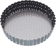 Masterclass Crusty Bake 18 Cm Perforated Quiche Tin with PFOA Non Stick and Loos