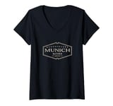 Womens Historic Munich Germany | München Bayern Deutschland V-Neck T-Shirt