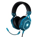 Konix Magic The Gathering Casque Gaming Filaire pour PC - Haut-parleurs 50 mm - Microphone Amovible - Câble USB 2 m - Rétroéclairage - Bleu