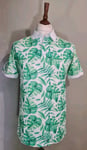 Peter Werth Dallinger All Over Print Shortsleeve Polo Shirt Green Size XL