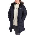 Marmot Women's Montreal Coat, Warm, Insulated Hooded Winter Coat, Windproof Down Parka, Lightweight Packable Outdoor Jacket, Midnight Navy, XS