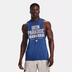 Under Armour Men's Project Rock "Iron Paradise" Muscle Tank Top - Blue, Large