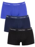 Calvin Klein3 Pack Low Rise Trunks - Black/Blue Shadow/Cobalt Water
