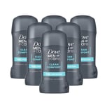 Dove Men Clean Comfort Stick Deodorant Antiperspirant 50ml 3, 6 Pack