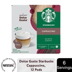 Nescafe Dolce Gusto Starbucks Coffee Pods Caps Box of 12 Cappuccino